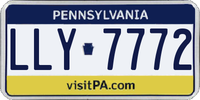 PA license plate LLY7772