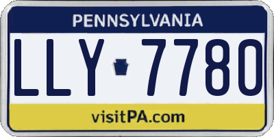 PA license plate LLY7780