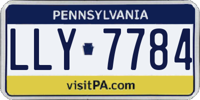 PA license plate LLY7784