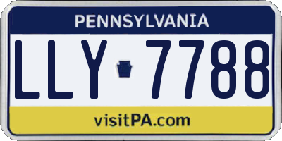 PA license plate LLY7788