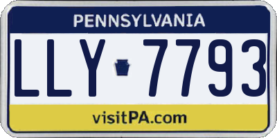 PA license plate LLY7793