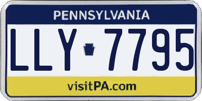 PA license plate LLY7795