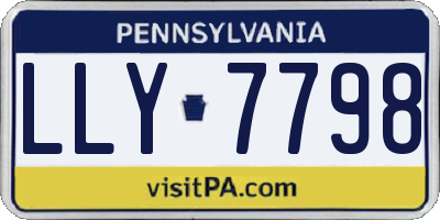 PA license plate LLY7798