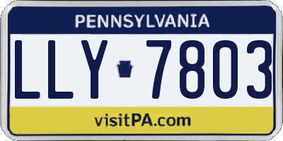 PA license plate LLY7803