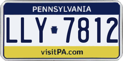 PA license plate LLY7812