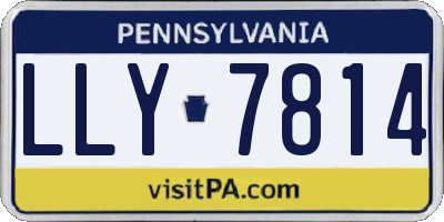 PA license plate LLY7814
