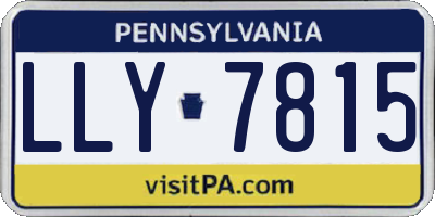 PA license plate LLY7815