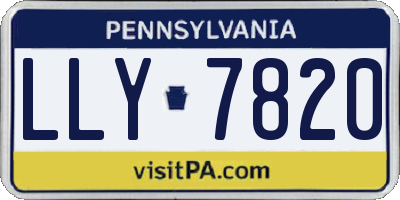 PA license plate LLY7820