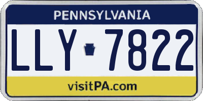 PA license plate LLY7822
