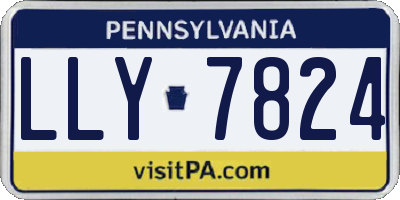 PA license plate LLY7824