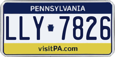 PA license plate LLY7826
