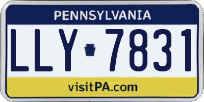 PA license plate LLY7831