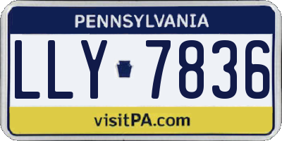 PA license plate LLY7836