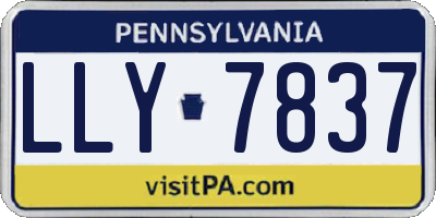 PA license plate LLY7837