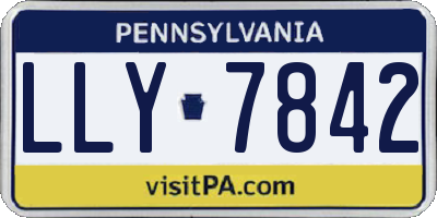 PA license plate LLY7842
