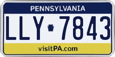 PA license plate LLY7843
