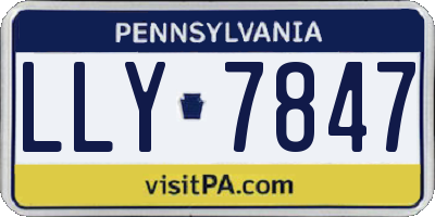 PA license plate LLY7847