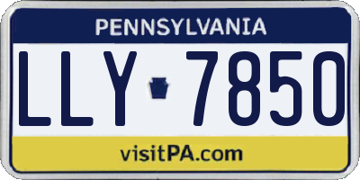 PA license plate LLY7850