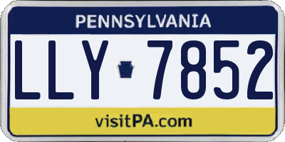 PA license plate LLY7852