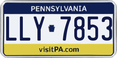 PA license plate LLY7853