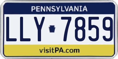 PA license plate LLY7859