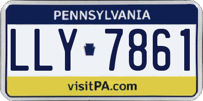 PA license plate LLY7861