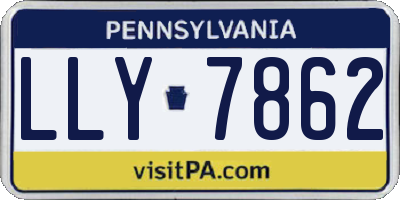 PA license plate LLY7862