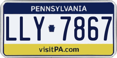 PA license plate LLY7867