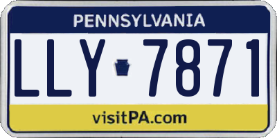 PA license plate LLY7871