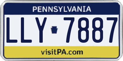 PA license plate LLY7887