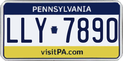 PA license plate LLY7890