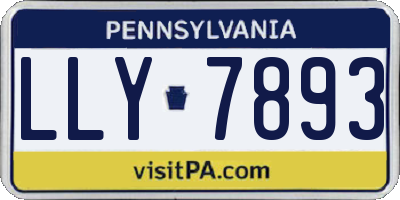 PA license plate LLY7893