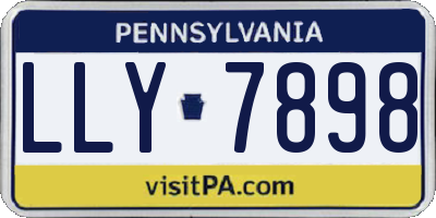 PA license plate LLY7898