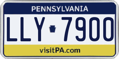 PA license plate LLY7900
