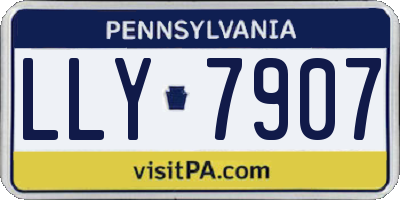 PA license plate LLY7907