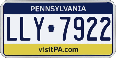 PA license plate LLY7922