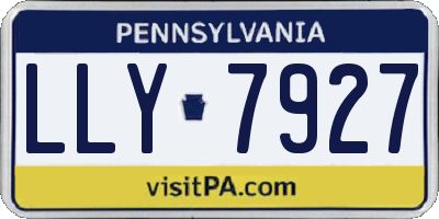 PA license plate LLY7927