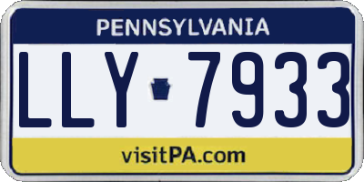 PA license plate LLY7933