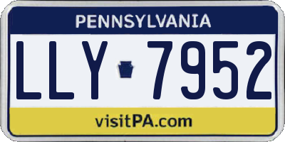 PA license plate LLY7952
