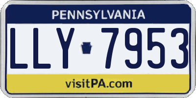 PA license plate LLY7953