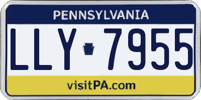 PA license plate LLY7955