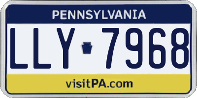 PA license plate LLY7968