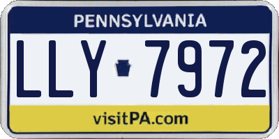 PA license plate LLY7972