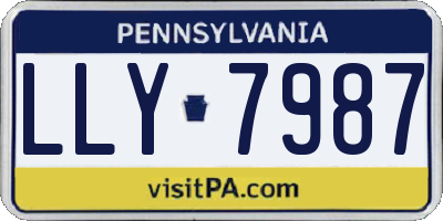 PA license plate LLY7987