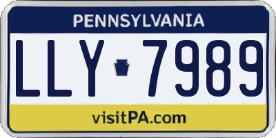 PA license plate LLY7989