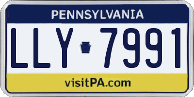PA license plate LLY7991