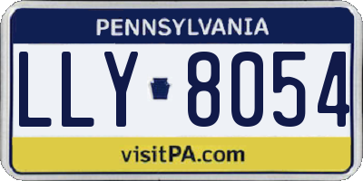 PA license plate LLY8054