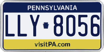 PA license plate LLY8056