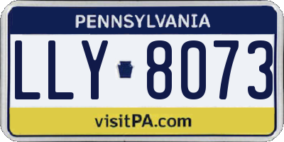 PA license plate LLY8073