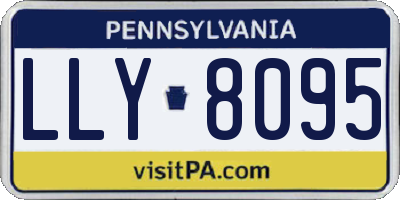 PA license plate LLY8095